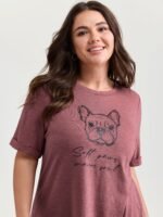Supersoft Paws Print Stretchy-Fit T-Shirt