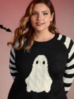 Hey Ghost Raglan Stripe Sleeve Pullover - Image 2
