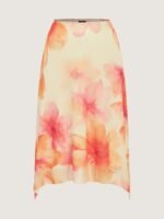 Stretchy Large Floral Print Lace Maxi Skirt - Image 6