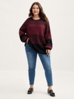 Color Block Yarn Blend Pullover - Image 3
