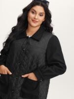 Pockets Contrast Puffer Quilted Jacket - Image 2