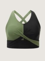 Colorblock Adjustable Twist Front Bikini Top - Image 7