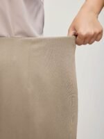 Solid Elastic Waist Pleated Wide Leg Pants - Image 11