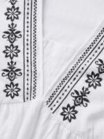 Pure Cotton Jacquard Embroidered Tank Top - Image 6